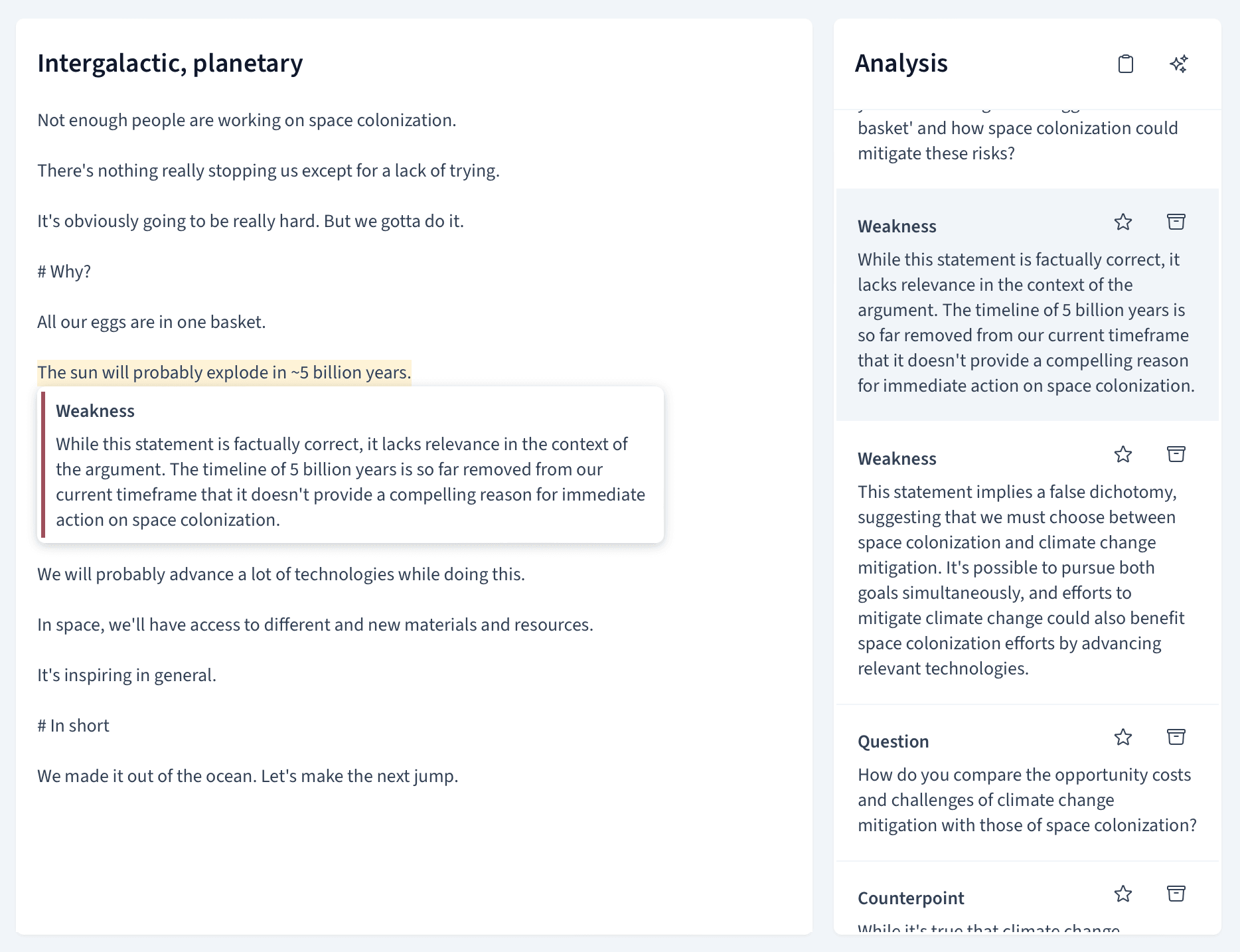 Holoprose - Scalable Critical Feedback